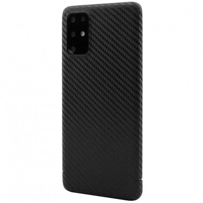 Husa Cover Silicon Carbon pentru Samsung Galaxy S20 Ultra Negru foto