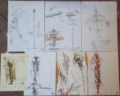 AUREL ACASANDREI - 6 DESENE SI 1 CATALOG DE EXPOZITIE foto