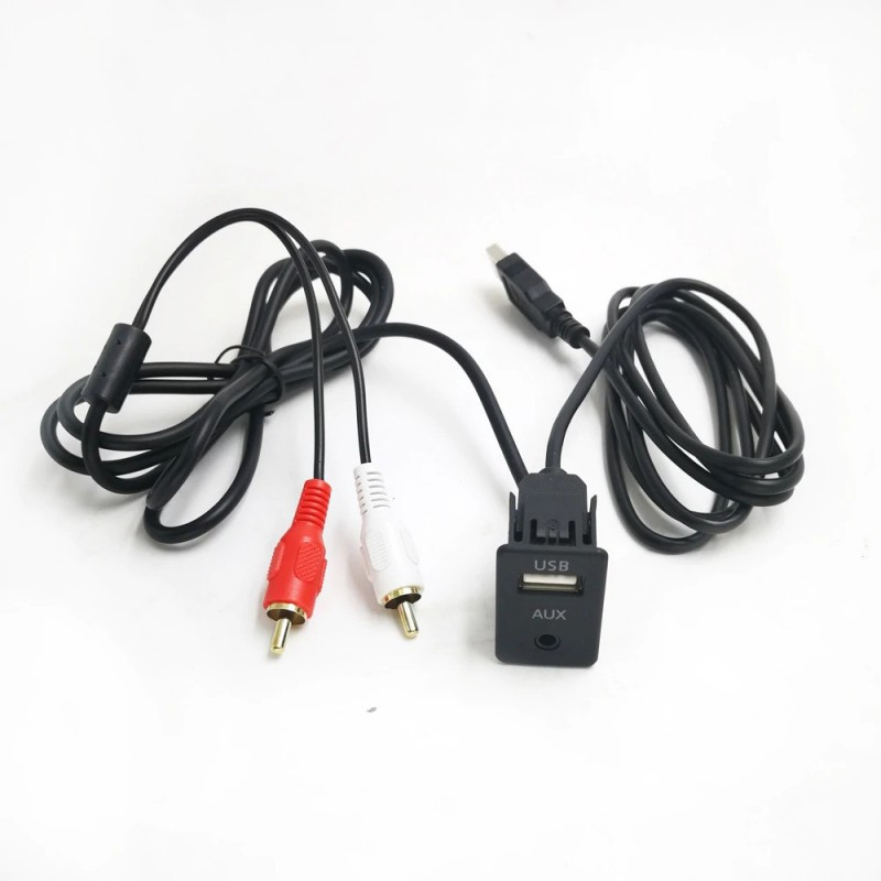 Cablu adaptor auto extensibil mufa conector port USB -AUX RCA | Okazii.ro