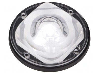 Lentilă LED Rotundă din Silicon Transparent Negru foto