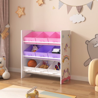 Raft camera copii Boiro 59,5x62x29,5cm motiv unicorn [en.casa] HausGarden Leisure foto