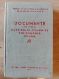 Documente din istoria Paridului Comunist din Romania 1917-1922
