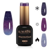 Cumpara ieftin Oja Semipermanenta Termica 3 Culori LUXORISE ThermoCool - Frozen Grape 10ml