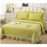 Cumpara ieftin Set Cuvertura de Pat din Bumbac, 4 Piese, Verde Lime - PIT163