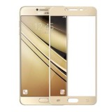 Folie sticla curbata Samsung Galaxy A5 2017 pentru tot ecranul , Aurie