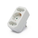 Distribuitor 2 simple Euro si 1 shuko cu protectie