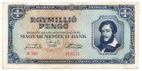 Ungaria 1 000 000 1000000 Pengo 1945 P-122 Seria 013131