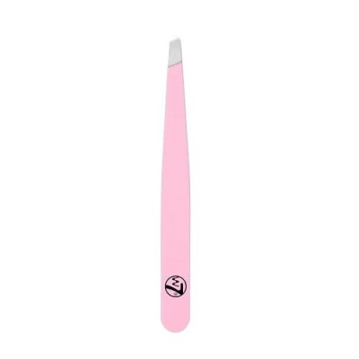 Penseta Sprancene, Profesionala, W7, Slanted Tweezers, Pink foto