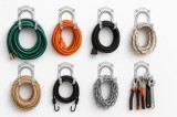 Cumpara ieftin Set 8 suporturi metalice pentru furtun si unelte, montare pe perete, 7 x 5,5 x 6,5 cm fiecare, otel galvanizat, argintiu, suruburi incluse