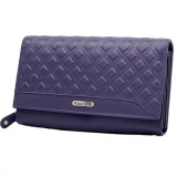 Portofel Piele pentru Dama din Piele Naturala: Giultieri, 17x10x4 cm, Albastru, Mov, Negru