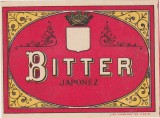 Eticheta Bitter Japonez - Fabrica de bauturi Simon Simeon Leib Majer Bistrita, perioada regalista, ND