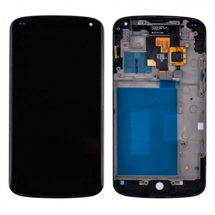 Ansamblu lcd touchscreen rama Lg Nexus 4 E960 negru
