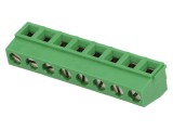 Regletă de conexiuni PCB unghi 90&deg; 5mm 8 piste 13.5A