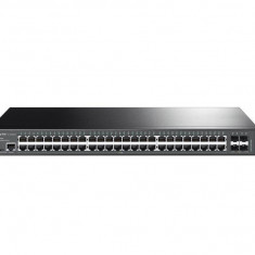 TP-LINK TL-SG3452X Switch JetStream cu management | 48× Porturi Gigabit L2+ și 4× Sloturi 10GE SFP+, Interfață: 48× Poturi RJ45 10/100/1000 Mbps, 4× S