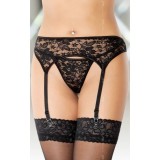 Cumpara ieftin Portjartier Si Chilotei String Din Dantela, Negru, S/M
