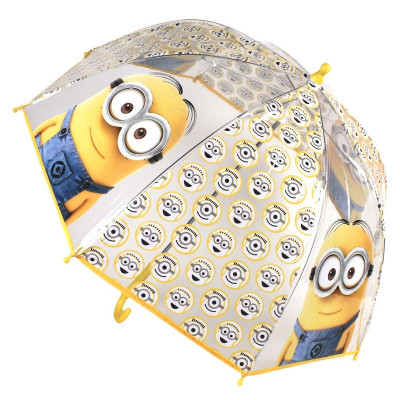 Umbrela transparenta copii - Minions emoticon foto