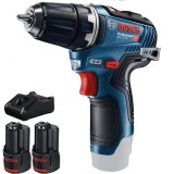 Bosch GSR 12V-35 + 1600A019R8 - Masina de gaurit si insurubat 35 Nm + Set 2 acumulatori si incarcator Li-Ion 12 V 2 Ah
