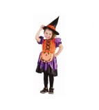 Costum carnaval vrajitoare Pumpkin pentru copii, marime 92/104 cm ( 3-4 ani)