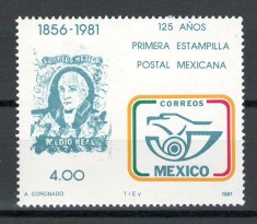 Mexic 1981 MNH - 125 de ani de la primul timbru mexican, nestampilat