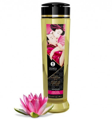 Ulei de Masaj Shunga Amour, Aroma Lotus Dulce, 240 ml foto