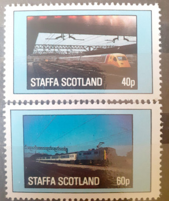 Staffa scotland locomotive transport colita mnh foto