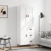 VidaXL Dulap &icirc;nalt, alb, 69,5x34x180 cm, lemn compozit 3199785