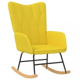 VidaXL Scaun balansoar, galben muștar, material textil