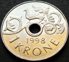 Moneda 1 COROANA - NORVEGIA, anul 1998 *cod 797 A