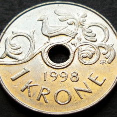 Moneda 1 COROANA - NORVEGIA, anul 1998 *cod 797 A