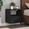 VidaXL Noptiere de perete, 2 buc., negru, 40x31x39,5 cm