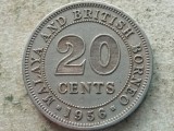 MALAYA AND BRITISH BORNEO-20 CENTS 1956