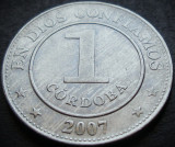 Cumpara ieftin Moneda exotica 1 CORDOBA - NICARAGUA, anul 2007 * cod 4720 A, America Centrala si de Sud