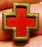 I.919 INSIGNA VECHE CLIPS ITALIA CRUCEA ROSIE CROCE ROSSA ITALIANA