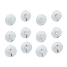 Set 12 cuiere pentru baie sau bucatarie, Transparent, HML3