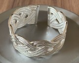 Brățară argint 925 sterling marcată, reglabilă, 51 g , elegantă, stare foarte bună, nouă, nefolosită
