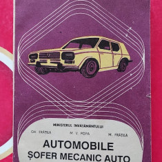 AUTOMOBILE SOFER MECANIC AUTO , MANUAL PENTRU SCOLI PROFESIONALE ANIUL III POPA