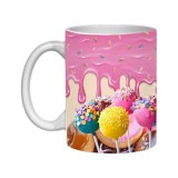 Cana alba personalizata, Cupcake, INOVATIX&reg;. 330ml