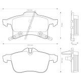 Set placute frana Jurid 573153J, parte montare : Punte fata
