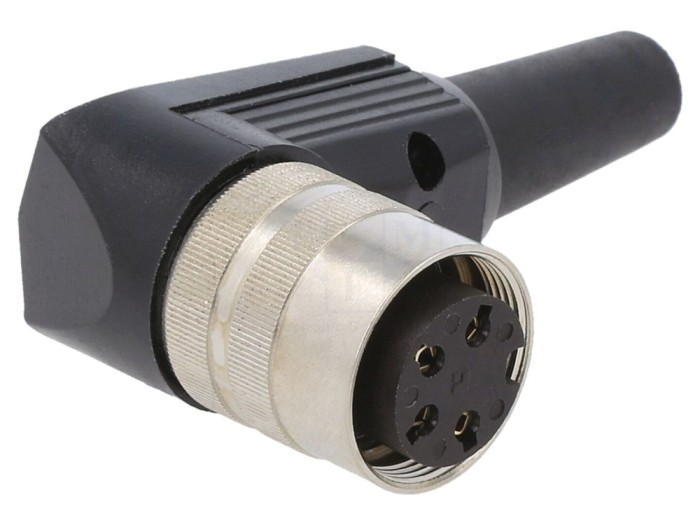 Conector M16 mamă 4 pini pe cablu