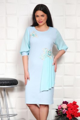 Rochie Eleganta Euforia Turcuaz - 56Marimea foto