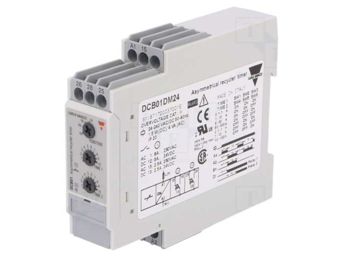 Timer Digital Programabil 0,1s-100h SPDT 24-240VAC