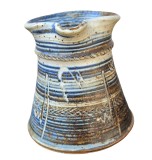 VAS VINTAGE DIN CERAMICA, LUCRAT SI DECORAT MANUAL