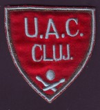 Emblema vintage brodata Echipa de popice U.A.C. Cluj, anii &#039;70