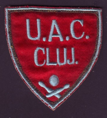 Emblema vintage brodata Echipa de popice U.A.C. Cluj, anii &amp;#039;70 foto