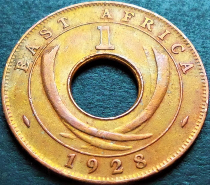 Moneda istorica 1 CENT - AFRICA de EST, anul 1928 *cod 46 A - RARA DOMINATIE!