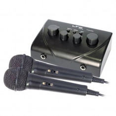 Mixer LTC pentru Karaoke, 2 microfoane cu fir, control ton si si ecou foto