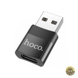 Adaptor Date si Incarcare USB-C - USB-A HOCO UA17 Negru