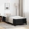 Pat cu saltea Negru 100 x 200 cm Piele artificială