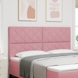 vidaXL Cap de Pat LED Roz Set de 3 Roz Tapițerie 180 cm USB-C