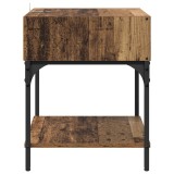 vidaXL Noptieră 2 pcs Lemn vechi 40 x 40 x 50 cm Lemn compozit 881813